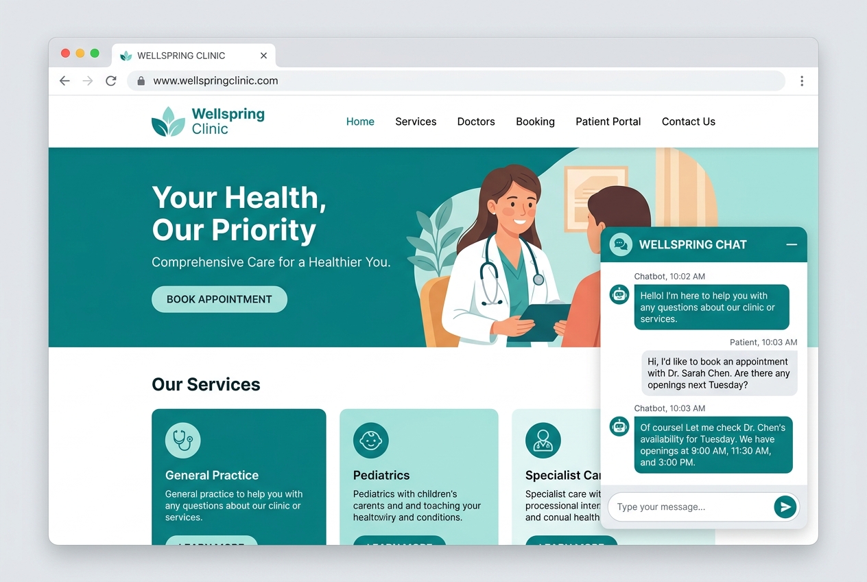 24/7 Website Chatbot for Inquiry Capture