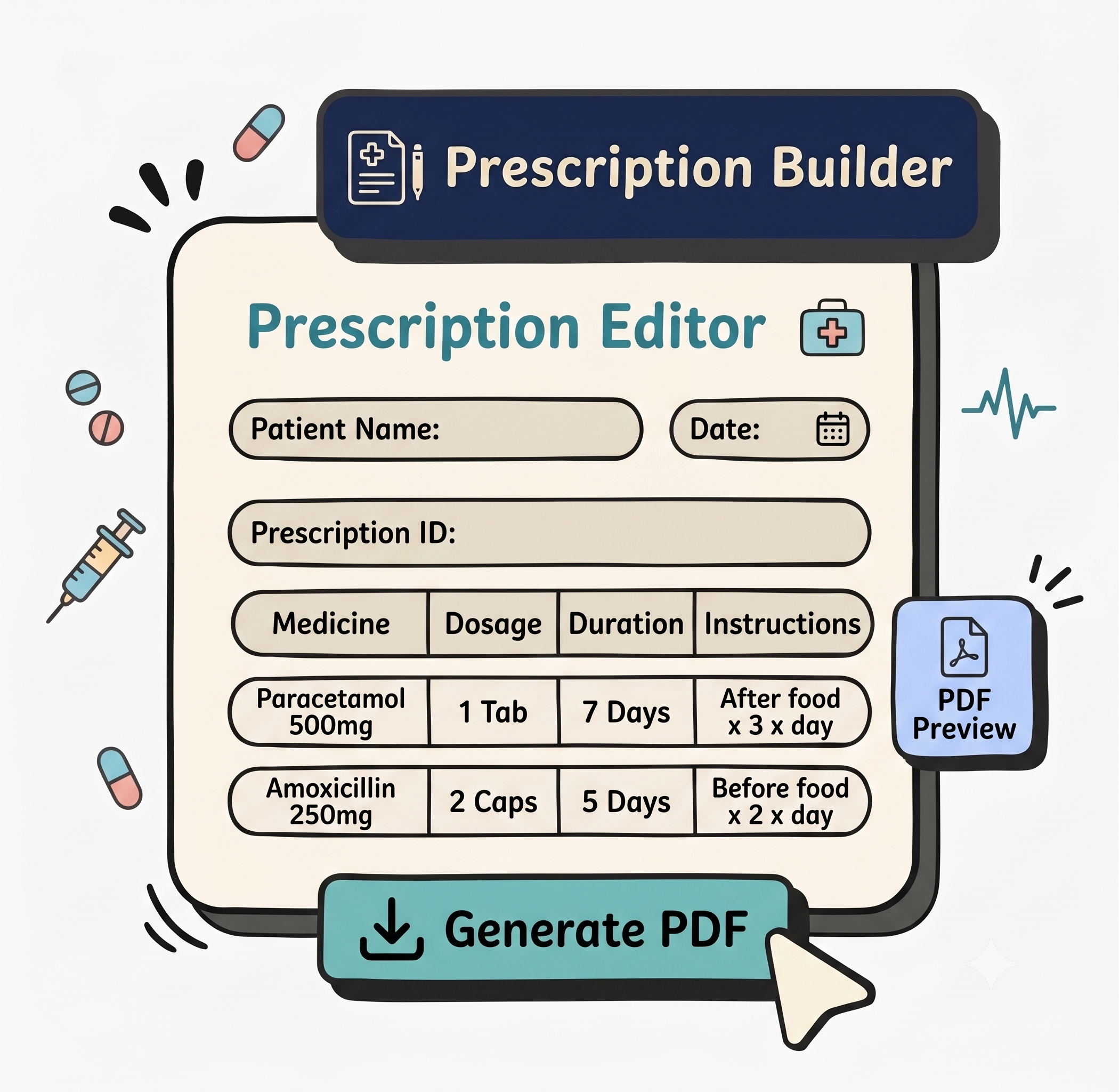 Write & Share Digital Prescriptions in Seconds